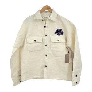 Honor The Gift Floral Cover Shirt Mens Small Cream Jacquard Streetwear
